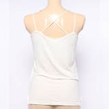 ノンワイヤーカップ付きキャミソール タンク タンクトップ | レースレディース  | 詳細画像7 