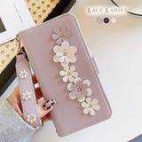 手帳型 花柄 iPhoneケース | レースレディース  | 詳細画像1 