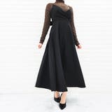 バックリボン パイピングキャミワンピース フレア | レースレディース | 詳細画像4