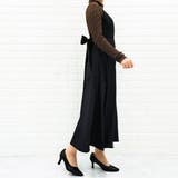 バックリボン パイピングキャミワンピース フレア | レースレディース | 詳細画像5