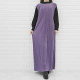 サテンミニプリーツノーススリーブ マキシワンピース Iライン | レースレディース  | 詳細画像9 