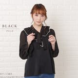 ラッフルフレア ボウタイ ブラウス | レースレディース  | 詳細画像3