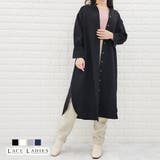 バンドカラー シャツワンピース ロングワンピース | レースレディース | 詳細画像1