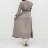 Vネック シフォン ロングワンピース | レースレディース  | 詳細画像10