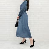 Vネック シフォン ロングワンピース | レースレディース  | 詳細画像17