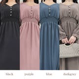 Vネック シフォン ロングワンピース | レースレディース  | 詳細画像2