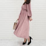 Vネック シフォン ロングワンピース | レースレディース  | 詳細画像4