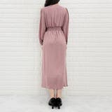 Vネック シフォン ロングワンピース | レースレディース  | 詳細画像5