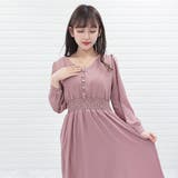 Vネック シフォン ロングワンピース | レースレディース  | 詳細画像6