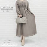 Vネック シフォン ロングワンピース | レースレディース  | 詳細画像7