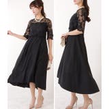 刺繍レース使いワンピースドレス ロングワンピース レディース | レースレディース  | 詳細画像4 