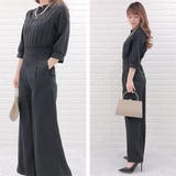 スタンドカラー オールインワン パンツドレス | レースレディース | 詳細画像8