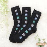 靴下 クルーソックス 花柄 | レースレディース  | 詳細画像2