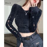 ボタン カットアウトコンパクト シャギー | レースレディース  | 詳細画像3 