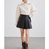 ベルト付き レザータッチ プリーツ | レースレディース  | 詳細画像12 