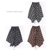 ベルト付き チェック柄 アシンメトリー | レースレディース  | 詳細画像2 