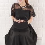 ラウンドフラップ ブラック フォーマルバッグ | レースレディース  | 詳細画像17 