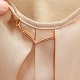バーアクセ付き シフォン ブラウス | レースレディース | 詳細画像18