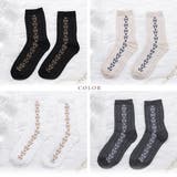 靴下 クルーソックス リボン柄 | レースレディース  | 詳細画像3 