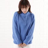 ハーフジップ リブニット プルオーバー | レースレディース  | 詳細画像9 