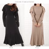 ショルダーフリル リブ 切替 | レースレディース  | 詳細画像2 