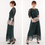 パーティードレス パワーショルダー 総レース | レースレディース  | 詳細画像17 