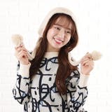 ベージュ | ぽんぽん付き ニット バラクラバ | レースレディース 