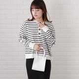 ボーダー柄 ヘンリーネック ニット | レースレディース  | 詳細画像4 