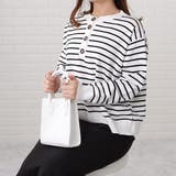 ボーダー柄 ヘンリーネック ニット | レースレディース  | 詳細画像5 