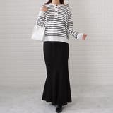 ボーダー柄 ヘンリーネック ニット | レースレディース  | 詳細画像7 