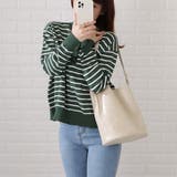 ボーダー柄 ヘンリーネック ニット | レースレディース  | 詳細画像10 