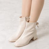 バックリボン ショートブーツ PUレザー | レースレディース  | 詳細画像4 