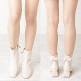 バックリボン ショートブーツ PUレザー | レースレディース  | 詳細画像5 