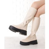 厚底 ストレッチ ロングブーツ | レースレディース  | 詳細画像11 