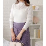 フリルレイヤードプチハイネックプルオーバー シアー 透け | レースレディース  | 詳細画像4 