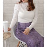 フリルレイヤードプチハイネックプルオーバー シアー 透け | レースレディース  | 詳細画像6 