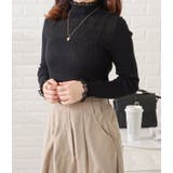 フリルレイヤードプチハイネックプルオーバー シアー 透け | レースレディース  | 詳細画像8 