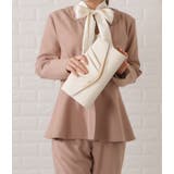 タックペプラムジャケット＆ボウタイブラウスパンツスーツ レディース 女性 | レースレディース  | 詳細画像4 