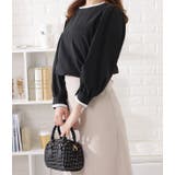 配色ラインバルーンスリーブプルオーバー女性 レディース 長袖 | レースレディース  | 詳細画像11 