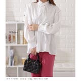 フリルスタンドカラーギャザー長袖ブラウス レディース 女性 | レースレディース  | 詳細画像3 