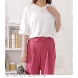 ゆるシルエット半袖カラーTシャツ トップス レディース | レースレディース  | 詳細画像4 