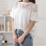 レース切替半袖Tシャツ レディース 女性 | レースレディース | 詳細画像1