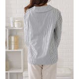 ストライプ柄バルーン袖ブラウス 女性 レディース | レースレディース  | 詳細画像7 