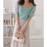 スクエアネックボタン付きシフォンスリーブトップス レディース 女性 | レースレディース  | 詳細画像19 