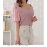 スクエアネックボタン付きシフォンスリーブトップス レディース 女性 | レースレディース  | 詳細画像3 