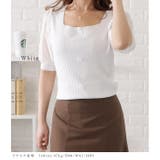 スクエアネックボタン付きシフォンスリーブトップス レディース 女性 | レースレディース  | 詳細画像8 