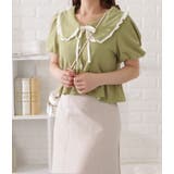 ビッグカラーフリル付き半袖ブラウス レディース 女性 | レースレディース  | 詳細画像13