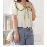 ビッグカラーフリル付き半袖ブラウス レディース 女性 | レースレディース  | 詳細画像3