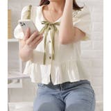 ビッグカラーフリル付き半袖ブラウス レディース 女性 | レースレディース  | 詳細画像6