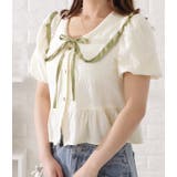 ビッグカラーフリル付き半袖ブラウス レディース 女性 | レースレディース  | 詳細画像7